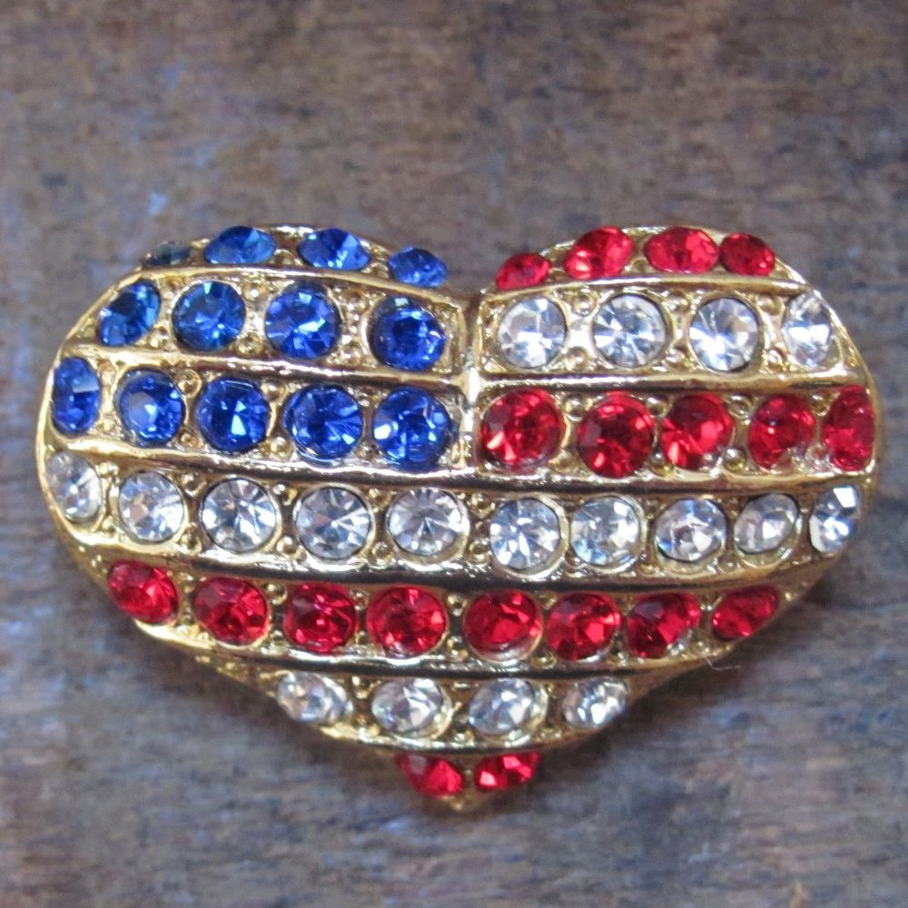 American Flag Brooch